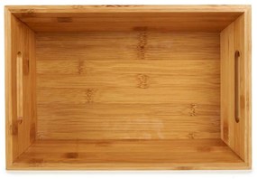 Cestino Multiuso Con manici Marrone Bambù 33 x 10 x 22 cm (12 Unità)