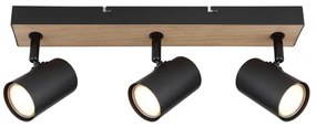 Globo 57911-3BW - Faretto ROBBY 3xGU10/35W/230V nero/marrone