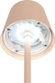 Lampada da tavolo LED color crema con paralume in metallo (altezza totale 21 cm) Diaz – Trio