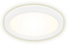 Plafoniera Moderna Slim Plastica Bianco Led Integrato 14W 4000K