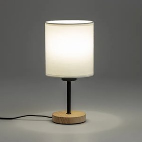 Brilagi - Lampada da tavolo NUBILA WOOD 1xE27/25W/230V quercia/bianco