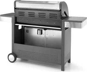 Barbecue a Gas GPL 6 Fuochi + 1 Fornello Laterale Ompagrill Indianapolis 7/B in Acciaio Inox...