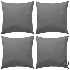 vidaXL Cuscini da Esterno 4 pz 45x45 cm Grigi