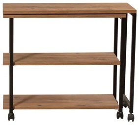 Tavolino MELIN 63x70 cm marrone/nero