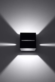 Applique da Parete in Alluminio LOBO G9 Nera Bidirezionale da interno