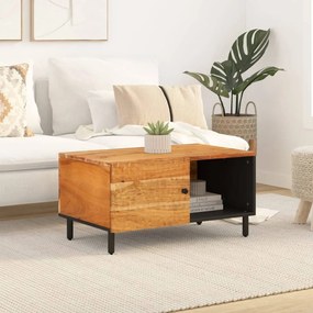 Tavolino da salotto 80x50x40 cm legno massello di acacia