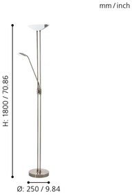 Eglo 93876 - Lampada LED dimmerabile BAYA 1 LED/20W + LED/2,5W bronzo
