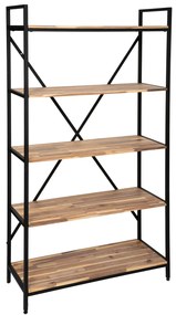Libreria 5 ripiani in legno 90x180x35 cm