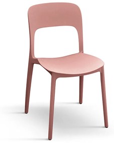 Set di 4 sedie FUERTEVENTURA in polipropilene rosa