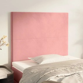 Testiere 2 Pz Rosa 100x5x78/88 Cm İn Velluto /