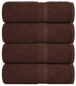 Asciugamani Per Sapone 4 Pz Marrone 30x30cm 360g/m² 100% Cotone /