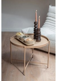 Tavolino da salotto rotondo beige in metallo ø 50 cm Meseta – Leitmotiv