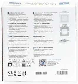 Aigostar - LED Plafoniera LED/6W/230V 12,2x12,2 cm 6500K bianco