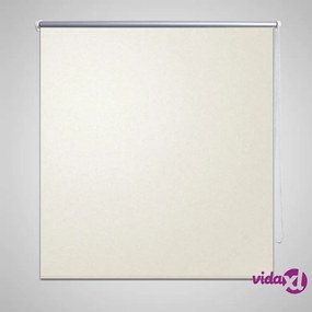 vidaXL Tenda a Rullo Oscurante 100 x 230 cm Bianco Avorio