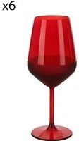 Calice vino 490 ml vetro rosso Blaze