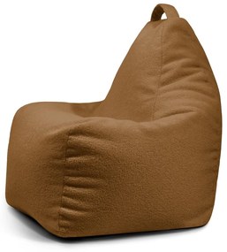 Puof a sacco marrone con rivestimento in bouclé Play Amuse – SLOWDOWN