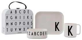 Set da pranzo per bambini a 3 pezzi con valigetta Classics K A-Z - Design Letters