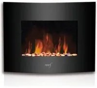 Melchioni wallflame mini camino montabile a parete elettrico nero - 158640051