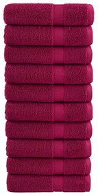 Asciugamani Bagno Solund 10 Pz Bordeaux 100x150 Cm 600gsm /