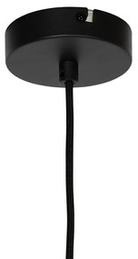 Lampada a sospensione moderna nera con vetro opale - Drop