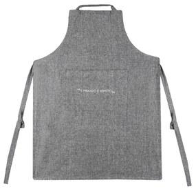 Grembiule cucina antracite con scritta in misto cotone