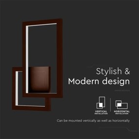 Lampada da parete LED 20W 230V 3000K marrone