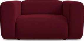 Poltrona burgundy con rivestimento in velluto Ekahi – Makamii