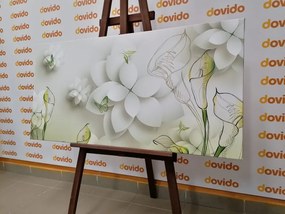 Quadro su tela – Fiori astratti