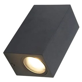 Set di 4 luci da parete intelligenti nere IP44 incl. 8 GU10 Wifi - Baleno