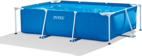Intex 28270NP - Piscina Fuori Terra Rectangular Frame Rettangolare, 1662 L, Acciaio e PVC, Blu, 220x150x60 cm