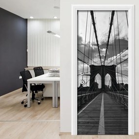 Sticker Black and white bridge 83x210 cm multicolore