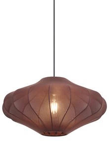 Lampada a Sospensione Japandi Marrone con Paralume in Tessuto 50cm - Plu