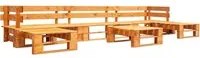 Set Divani da Giardino su Pallet 6 pz Marrone Miele in Legno 277465