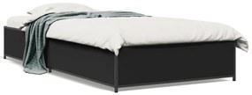 Giroletto Nero 75x190 Cm İn Legno Multistrato E Metallo /