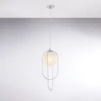 Lampadario Contemporaneo Erik Cromo 1 Luce E27