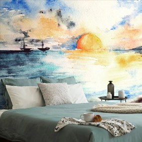Carta da parati – Tramonto luminoso sul mare