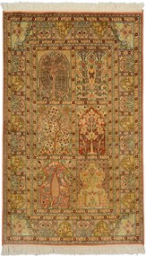 Cashmere Silk Tappeto 90 x 150 Beige (Indian) Annodato A Mano