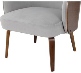 Poltrona in velluto grigio Haruko - Støraa