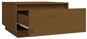 Tavolino da salotto miele 55x56x32 cm legno massello di pino