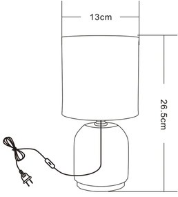 Zuma Line HS8723-BL - Lampada da tavolo 1xE14/40W/230V nero/oro