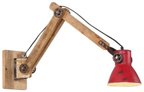 Lampada A Parete 25 W Rosso Anticato 96x15x20 Cm E27 /