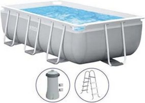 1pz Piscina "prism Frame" Rettang. Tel.portante Pompa Cm.300x175x80h