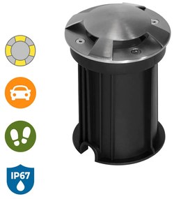 Faretto Interrato 4 Direzioni GU10 IP67 - INOX con doppio pressacavo