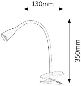 Rabalux 4196 - LED Lampada da tavolo con morsetto JEFF 1xLED/4,5W/230V