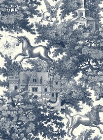 Rebel Walls Carta da parati Fairy Tale Castle - Blue
