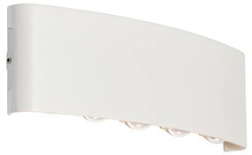 Lampada da parete per esterni bianca con LED 10 luci IP54 - Silly
