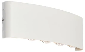 Lampada da parete per esterni bianca con LED 10 luci IP54 - Silly