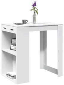 Tavolo Da Bar Bianco 102x70x103,5 Cm İn Truciolato /
