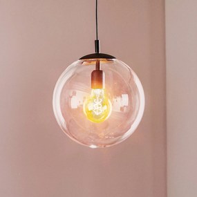 ALDEX Lampada a sospensione 562, vetro trasparente, cappuccio/rosone nero