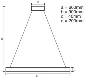 Lampadario a sospensione con filo LED dimmerabile LED/42W/230V 3000-6500K + telecomando